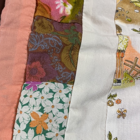 Handmade Doll Quit Vintage Fabric - Picture 5 of 11